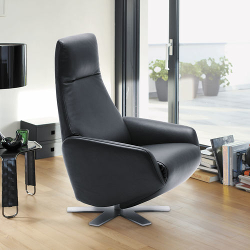 Moderner Relaxsessel - Skye - Frank Sitzmöbel GmbH - Stoff / Leder / mit Fußstütze