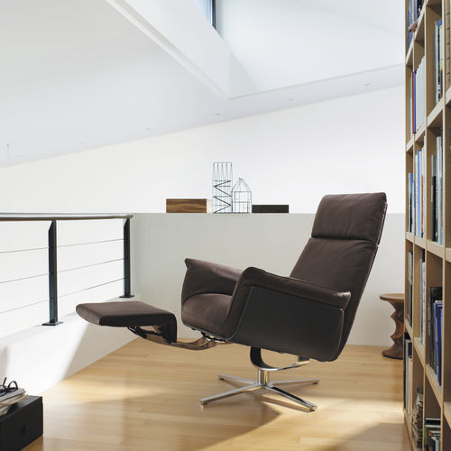Moderner Relaxsessel - Shelby - Frank Sitzmöbel GmbH - Stoff / Leder / mit Fußstütze