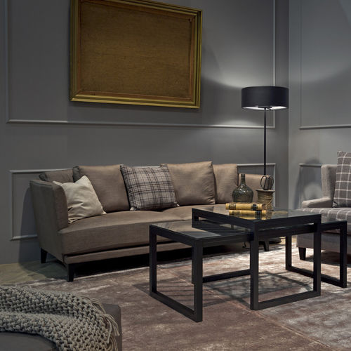 Modernes Sofa - AURA LOW XD 2014 - Furninova AB - Stoff / Leder / braun