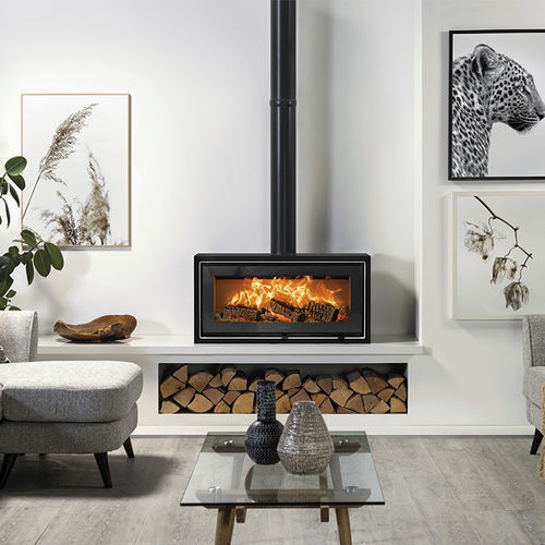 Holz-Kaminofen - Studio Air 2 - STOVAX & GAZCO - 0 - 5 kW / 5 kW...10 kW / auf Füßen