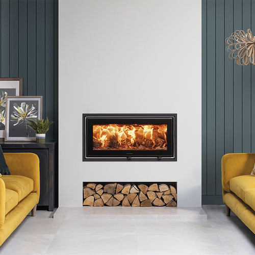 Holz-Kamineinsatz - Studio Air Edge+ - STOVAX & GAZCO - Stahl / mit natürlicher Konvektion / Strahlung