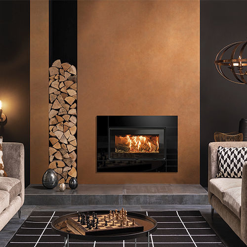 Holz-Kamineinsatz - Studio Air Icon XS - STOVAX & GAZCO - Stahl / mit natürlicher Konvektion / Strahlung