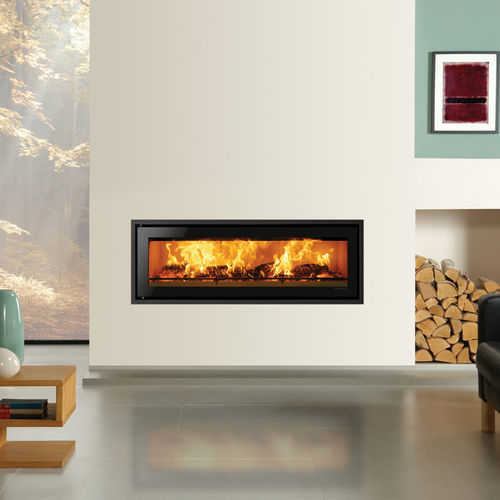 Holz-Kamineinsatz - Studio Edge + - STOVAX & GAZCO - Stahl / modern