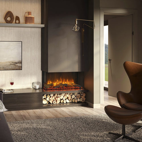Kamineinsatz mit 3 Sichtseiten - eReflex 85RW - STOVAX & GAZCO - elektrisch / modern / mit Fernbedienung