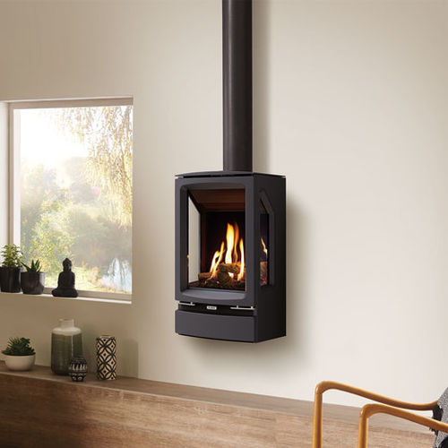 Gaskaminofen - Vogue Midi T - STOVAX & GAZCO - 0 - 5 kW / bodenstehend / wandmontiert