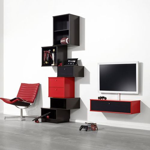 Moderne Wohnwand - MISTRAL AV - Hammel Furniture A/S - lackiertes Holz / Modul