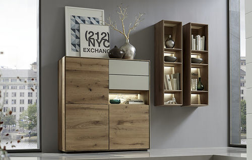 Hohes Sideboard - BENT  - Hartmann Möbelwerke GmbH - modern / Eiche