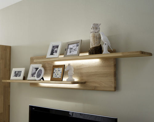 Wandmontiertes Regal - RIKA  - Hartmann Möbelwerke GmbH - modern / Eiche / beleuchtet