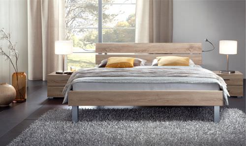 Doppelbett - CARO   - Hasena AG - modern / Eiche / sägerauh