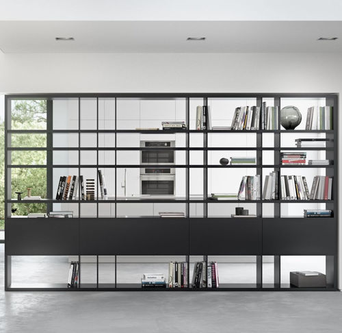 Modernes Regal - VITA - Kettnaker GmbH & Co. KG Möbel-Manufaktur - lackiertes Holz / Aluminium / weiß