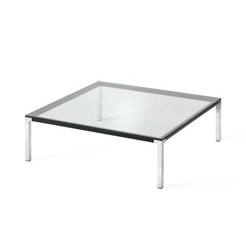 Moderner Beistelltisch - NELI  - Mobel - Glas / Gestell aus Metall / quadratisch
