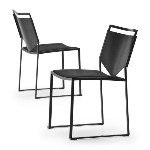 Besucherstuhl / skandinavisches Design - MIDI - Mobel - für den Innenraum / Stoff / Leder