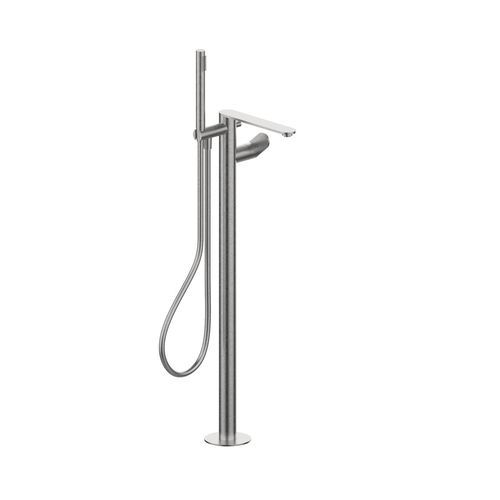 Einhebelmischer für Badewanne - 79596 - F.lli Frattini - bodenstehend / Edelstahl / für Badezimmer