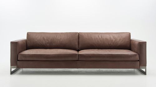 Modernes Sofa - NEOCLASSICO - Molinari Design Srl. - Leder / mit Armlehnen / grau