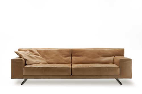 Modernes Sofa - MONDIAL - Molinari Design Srl. - Leder / Zweisitzer / 3 Plätze