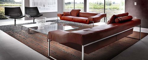 Modernes Sofa - OPEN SPACE - Molinari Design Srl. - Leder / braun / Zweisitzer
