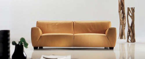 Modernes Sofa - FAT BOY - Molinari Design Srl. - Leder / braun / Zweisitzer