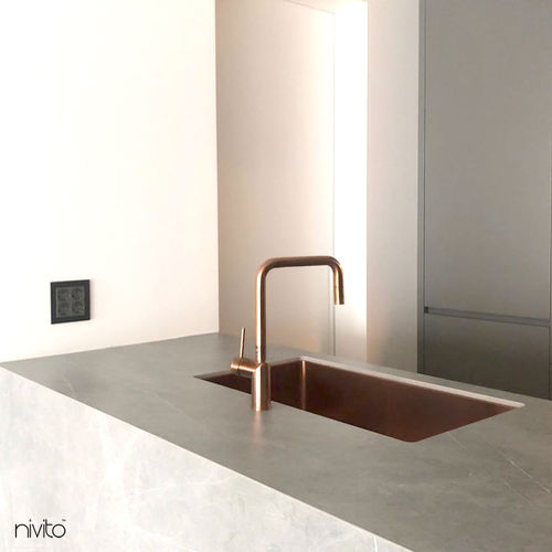 Aufsatz-Einhebelmischer - RH-350 - nivito - Edelstahl / für Küche / 1-Loch