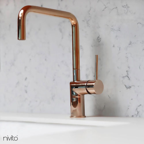 Aufsatz-Einhebelmischer - RH-370 - nivito - Edelstahl / Kupfer / für Küche