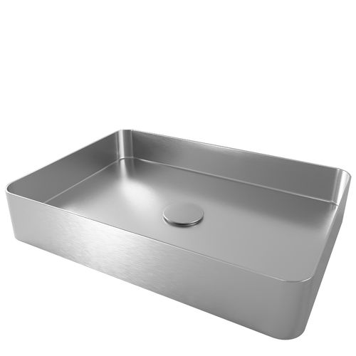 Aufsatzwaschbecken - ED-500 - nivito - Edelstahl / rechteckig / ohne Öffnung