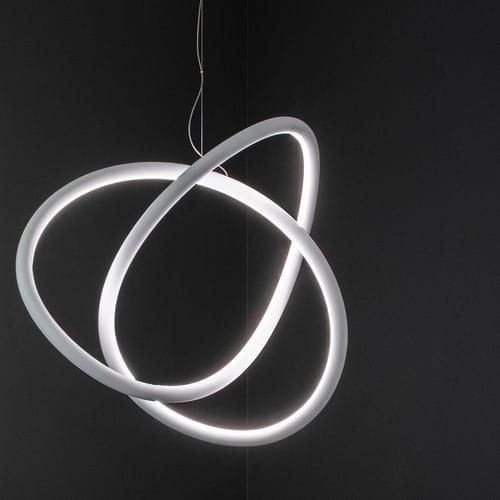 Hängelampe - IDYLLIUM - Artemide - aus lackiertem Aluminium / modern / mit Kabel