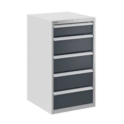 Hoher Aktenschrank - BIS402267W  - BISLEY - Stahl / mit Schubladen / modern