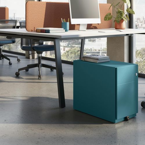 Stahl-Schreibtischcontainer - NOTE - BISLEY - mit 2 Schubladen / mit 3 Schubladen / mobil