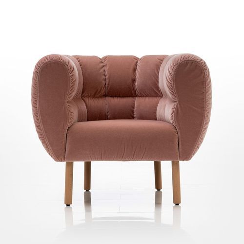 Moderner Sessel - magnolia - bruehl - Stoff / mit abnehmbarem Bezug / grau