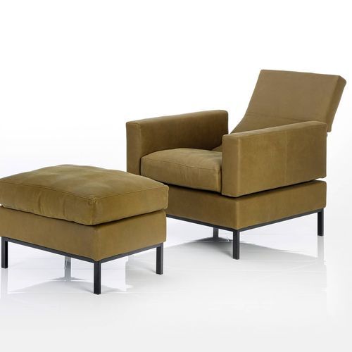 Moderner Relaxsessel - tomo soft / tomo compact - bruehl - Leder / Stoff / mit Fußstütze