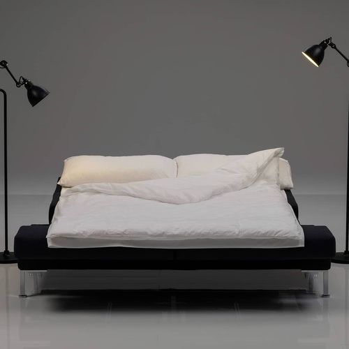 Bettsofa - fold out - bruehl - modern / Stoff / mit Armlehnen