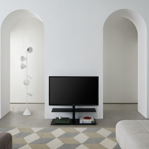 Moderner TV-Ständer - SAIL - DESALTO spa - schwenkbar / Stahl / für öffentliche Bereiche