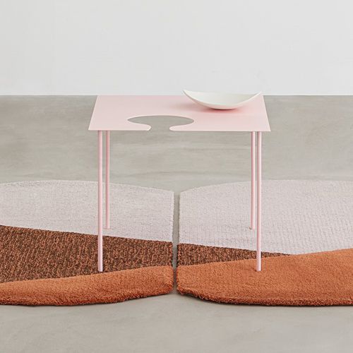 Moderner Beistelltisch - SOFTER THAN STEEL - DESALTO spa - Metall / Gestell aus lackiertem Stahl / rechteckig
