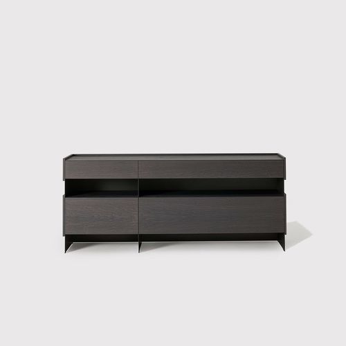 Modernes Sideboard - STAC - DESALTO spa - Holz / Eisen / Blech