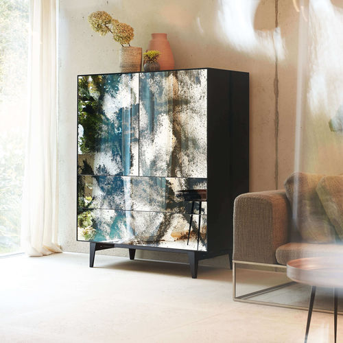 Hohes Sideboard - NEX GLAMOUR - Piure GmbH - modern / Glas / gold
