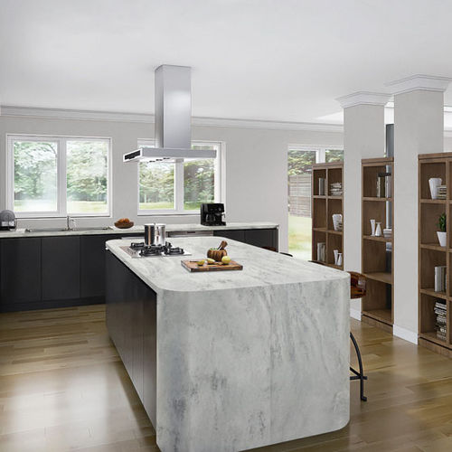 Corian®-Arbeitsplatte - Carrara Lino - CORIAN - grau