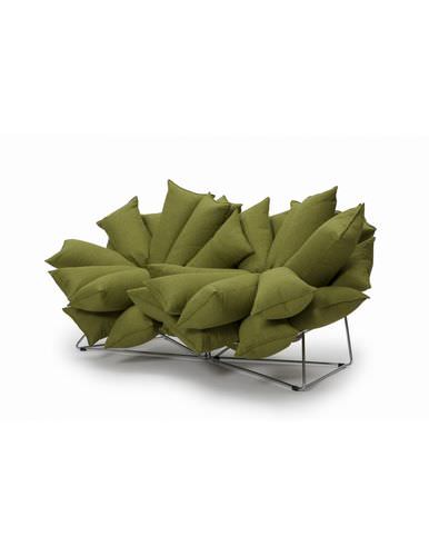 Sofa / originelles Design - HANABI - Vivero - grün / Stahl / Zweisitzer