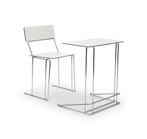 Bodenstehender Schreibtisch - THELMA - Vivero - modern / gerade / weiß