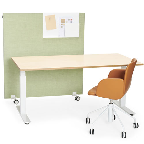 Moderner Schreibtisch - PINTA EQB - Martela - Holz / lackierter Stahl / höhenverstellbar