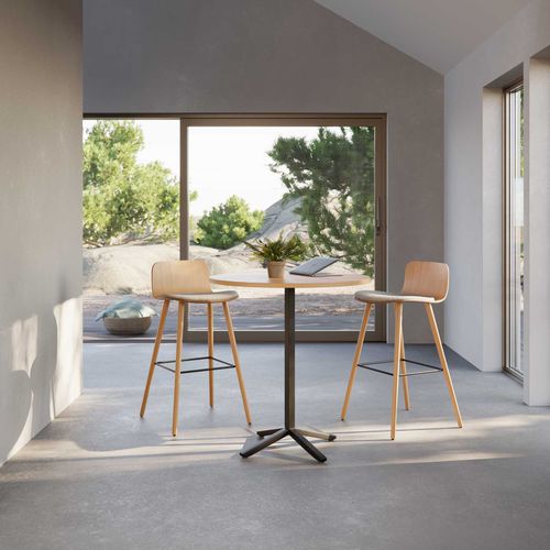 Moderner Bistrotisch - ALKU - Martela - Laminat / Eiche / Esche