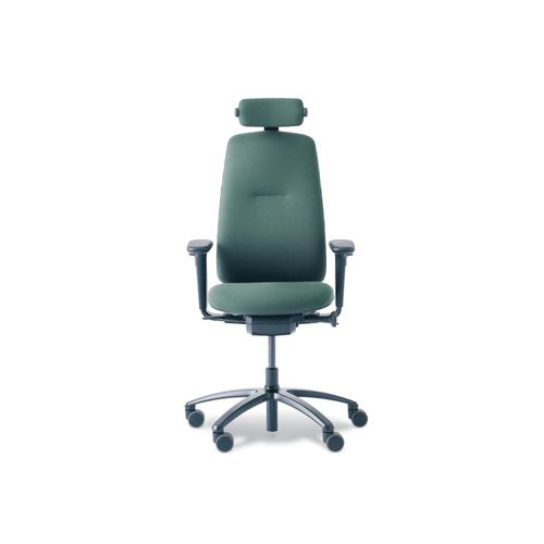 Kunststoff-Arbeitsstuhl - LOGIC 220 - Martela - Aluminium / Stoff / mit Kopfstütze