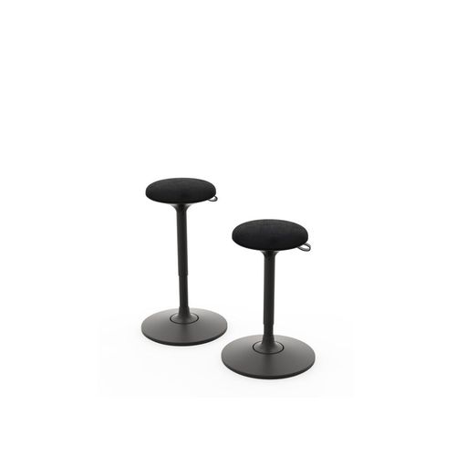 Moderner Hocker - Ziggy - Martela - Leder / Stoff / Gestell aus Metall