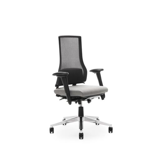 Kunststoff-Arbeitsstuhl - AXIA 2.50 - Martela - Aluminium / Stoff / poliertes Aluminium