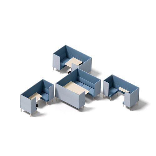 POD-Büro / für 2 Personen - NOORA - Martela - Eiche / Esche / Stoff