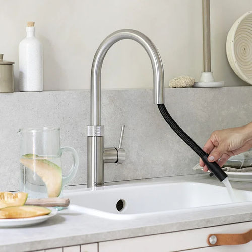 Einhebelmischer für kochendes Wasser - Flex - Quooker Deutschland GmbH - Aufsatz / aus verchromtem Metall / Edelstahl