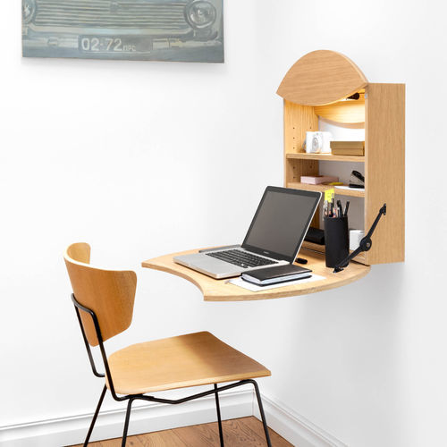 Schreibtisch für Open Space - RING - Radis Furniture - wandmontiert / modern / Sperrholz