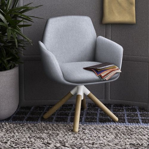 Moderner Bürostuhl - POPPY  - Haworth Europe - für den Innenraum / Stoff / Gestell aus Aluminium