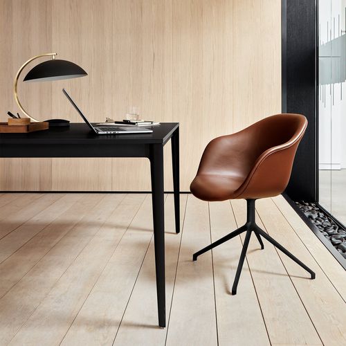 Besucherstuhl / skandinavisches Design - ADELAIDE - Haworth Europe - für den Innenraum / Leder / Eiche