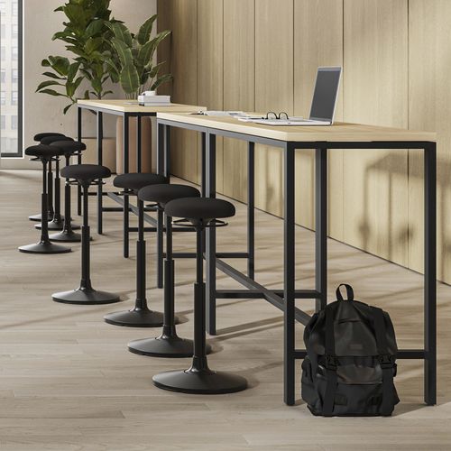 Moderner Arbeitshocker - COMFORTO 1 - Haworth Europe - Stoff / Gestell aus Metall / mit Mittelfuß
