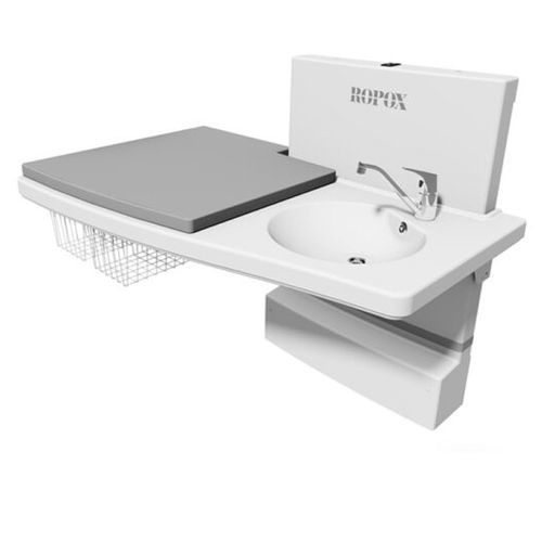 Kunststoff-Wickeltisch - MAXI2 - Ropox A/S - Aluminium / Edelstahl / wandmontiert
