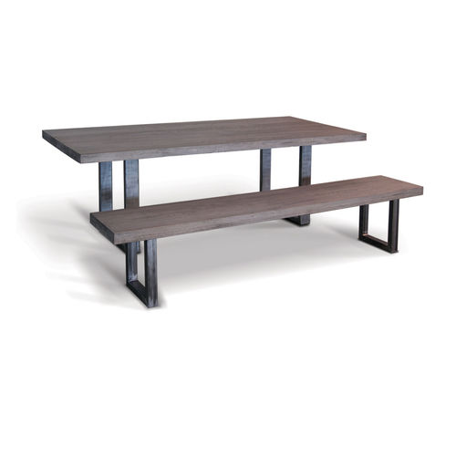 Moderner Tisch - UDINE - Ecomatrix SRL - Eiche / geöltes Holz / Gestell aus Stahl